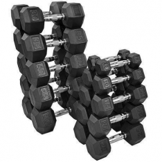 Inspire Fitness 5-50 lb. Set Rubber Dumbbell (Pairs)